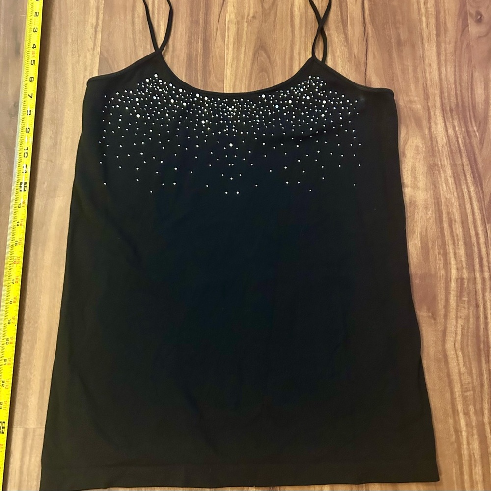 Elegant Black Women's Camisole with Embellishments